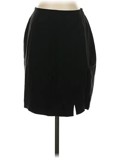 Pre-owned Tahari Silk Skirt In Black