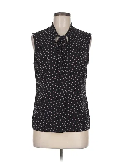 Pre-owned Tahari Sleeveless Blouse In Black