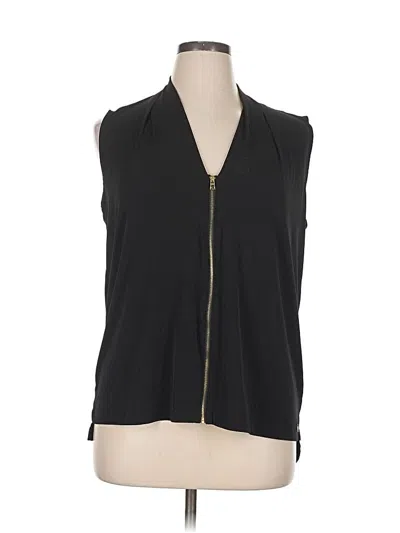 Pre-owned Tahari Sleeveless Blouse In Black