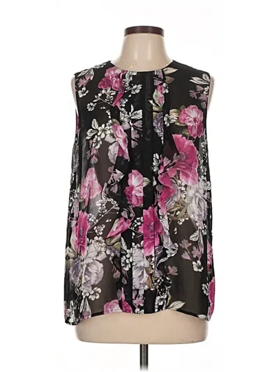 Pre-owned Tahari Sleeveless Blouse In Black