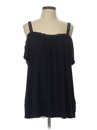 Pre-owned Tahari Sleeveless Blouse In Black