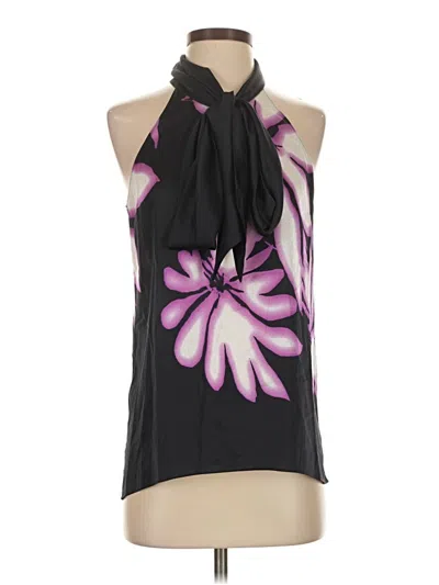Pre-owned Tahari Sleeveless Blouse In Black