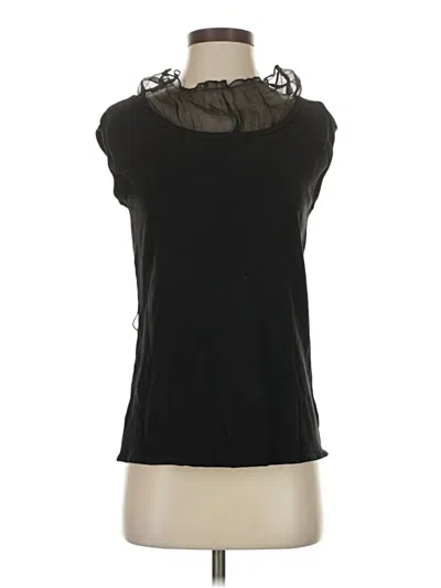 Pre-owned Tahari Sleeveless Blouse In Black