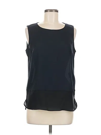 Pre-owned Tahari Sleeveless Blouse In Black