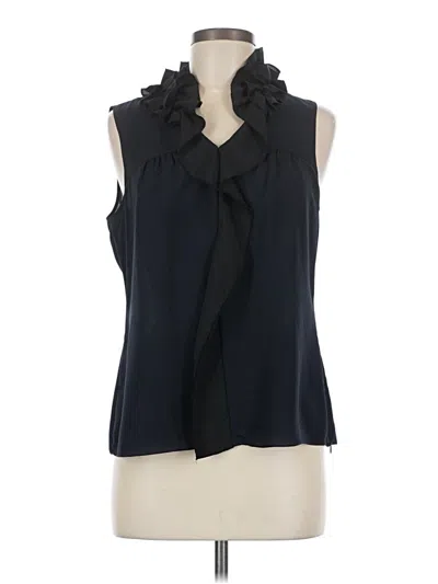 Pre-owned Tahari Sleeveless Blouse In Black