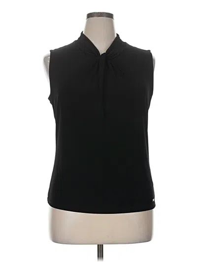 Pre-owned Tahari Sleeveless Blouse In Black