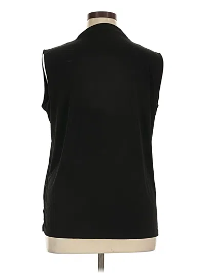 Pre-owned Tahari Sleeveless Blouse In Black