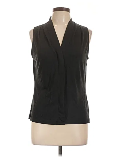 Pre-owned Tahari Sleeveless Blouse In Black