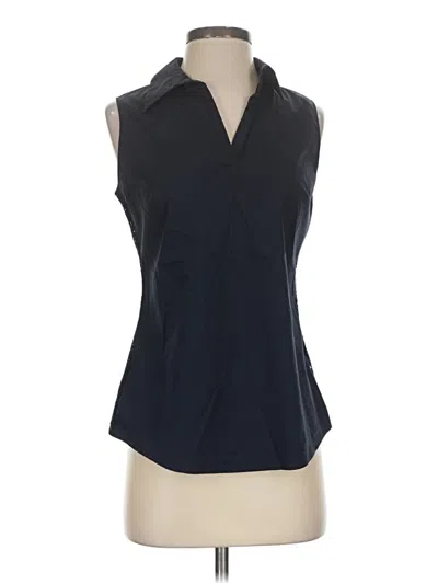 Pre-owned Tahari Sleeveless Blouse In Black