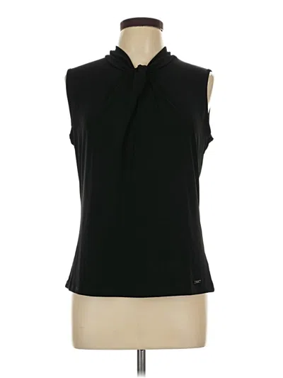 Pre-owned Tahari Sleeveless Blouse In Black