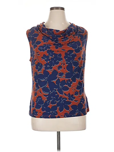 Pre-owned Tahari Sleeveless Blouse In Blue