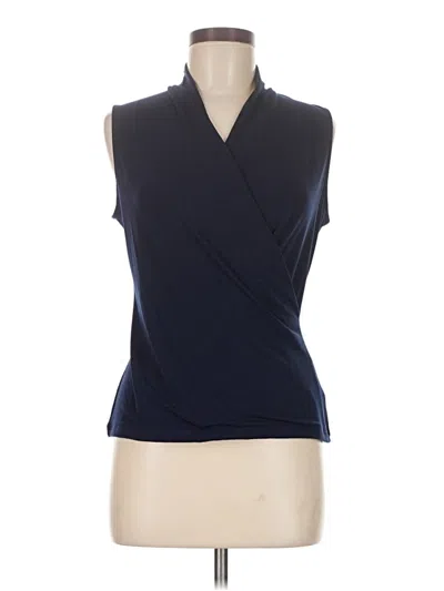 Pre-owned Tahari Sleeveless Blouse In Blue