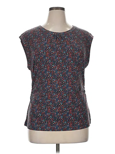 Pre-owned Tahari Sleeveless Blouse In Blue