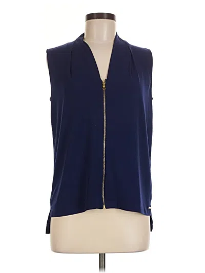 Pre-owned Tahari Sleeveless Blouse In Blue
