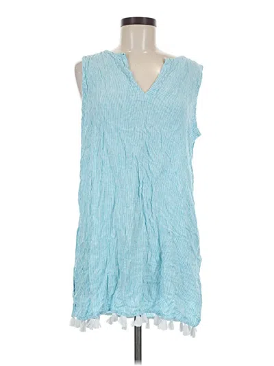 Pre-owned Tahari Sleeveless Blouse In Blue