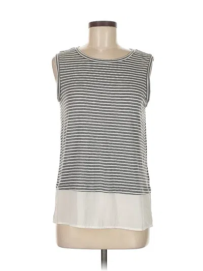 Pre-owned Tahari Sleeveless Blouse In Gray