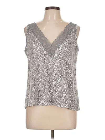 Pre-owned Tahari Sleeveless Blouse In Gray