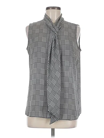 Pre-owned Tahari Sleeveless Blouse In Gray
