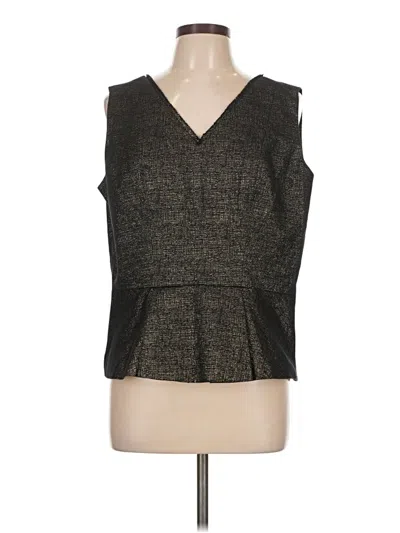 Pre-owned Tahari Sleeveless Blouse In Gray