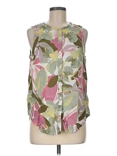 Pre-owned Tahari Sleeveless Blouse In Green
