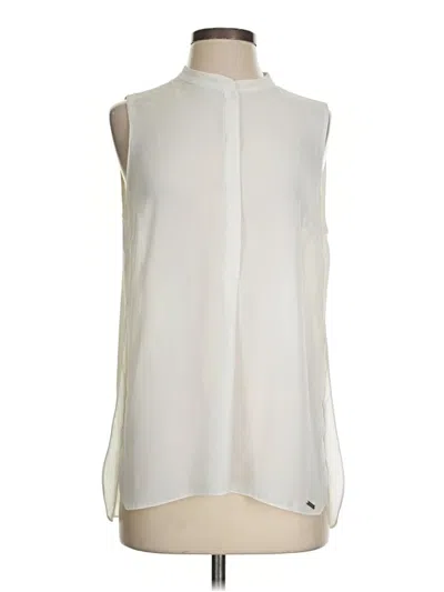 Pre-owned Tahari Sleeveless Blouse In Ivory