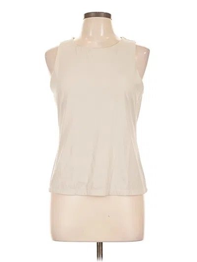 Pre-owned Tahari Sleeveless Blouse In Ivory