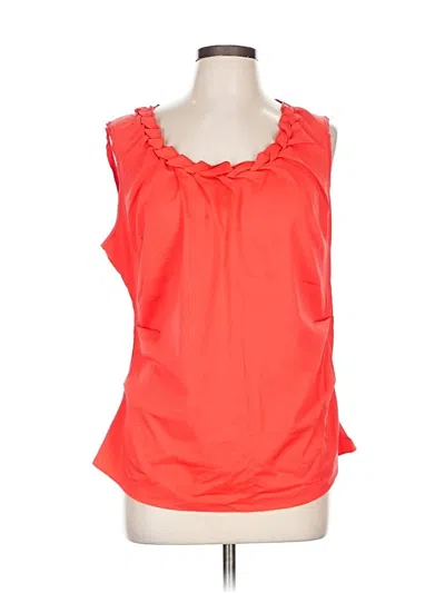 Pre-owned Tahari Sleeveless Blouse In Orange