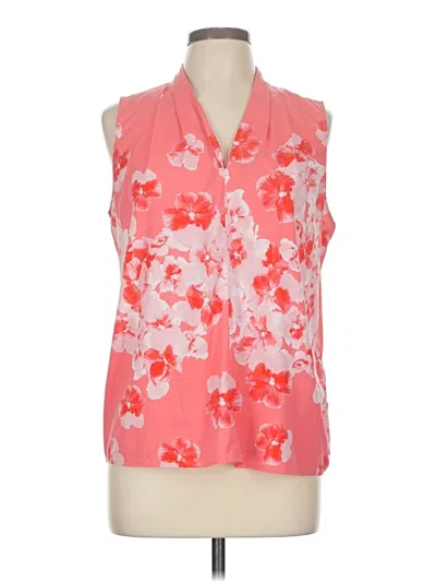 Pre-owned Tahari Sleeveless Blouse In Pink