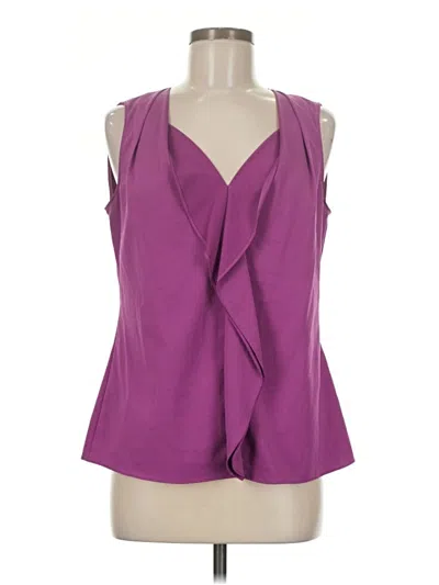 Pre-owned Tahari Sleeveless Blouse In Purple
