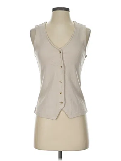 Pre-owned Tahari Sleeveless Blouse In Tan
