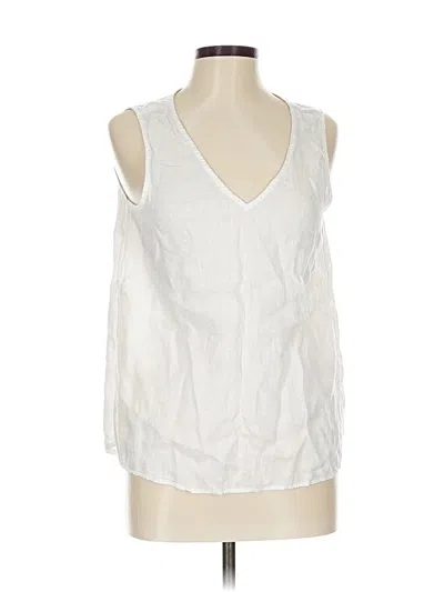 Pre-owned Tahari Sleeveless Blouse In White