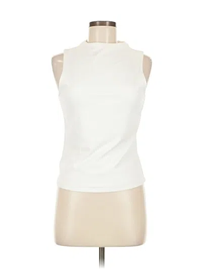 Pre-owned Tahari Sleeveless Blouse In White