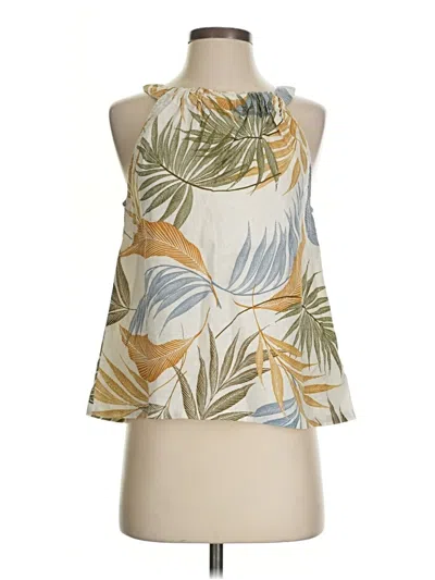 Pre-owned Tahari Sleeveless Blouse In White