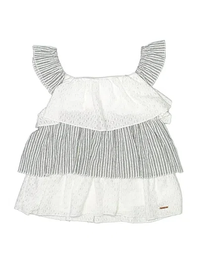 Pre-owned Tahari Kids' Sleeveless Blouse In White
