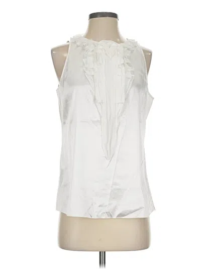 Pre-owned Tahari Sleeveless Blouse In White