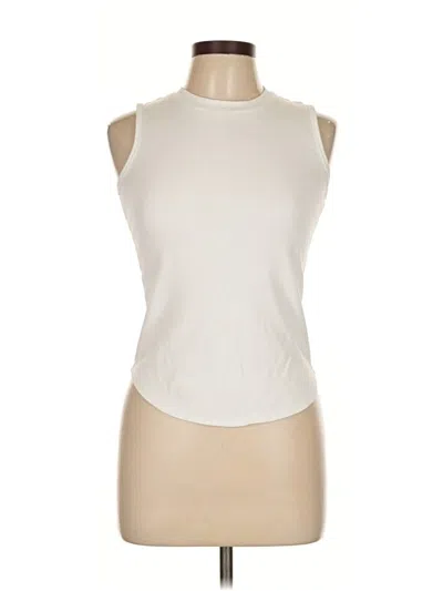Pre-owned Tahari Sleeveless T-shirt In White