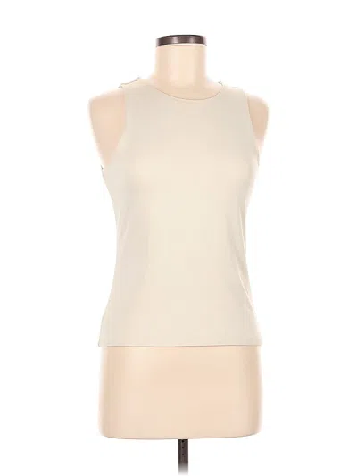 Pre-owned Tahari Sleeveless T-shirt In White
