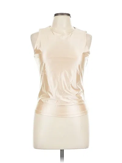 Pre-owned Tahari Sleeveless T-shirt In White