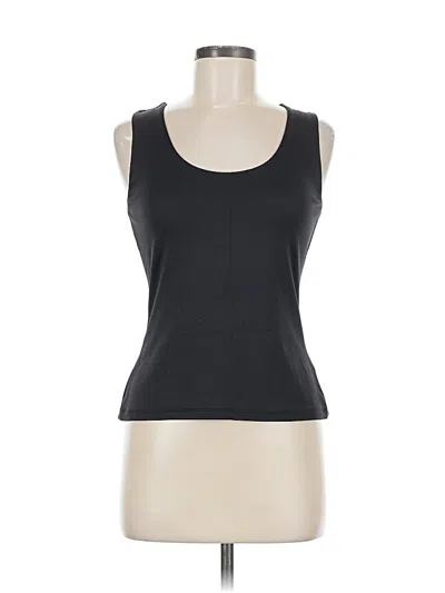 Pre-owned Tahari Sleeveless Top Black Scoop Neck Tops