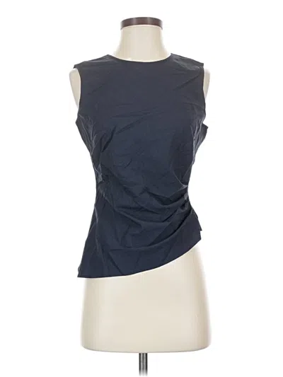 Pre-owned Tahari Sleeveless Top Gray One Shoulder Neckline Tops
