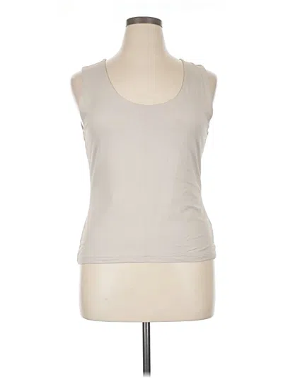 Pre-owned Tahari Sleeveless Top Gray Scoop Neck Tops