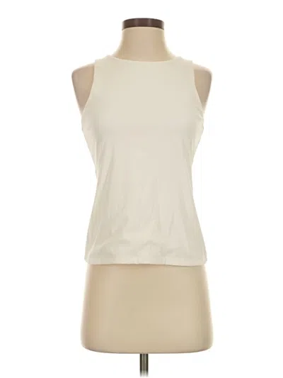 Pre-owned Tahari Sleeveless Top Ivory Halter Neckline Tops