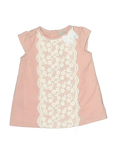 Pre-owned Tahari Kids' Sleeveless Top Pink Keyhole Neckline Tops