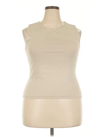 Pre-owned Tahari Sleeveless T-shirt In Ivory