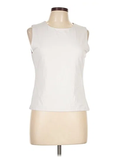 Pre-owned Tahari Sleeveless T-shirt In Ivory