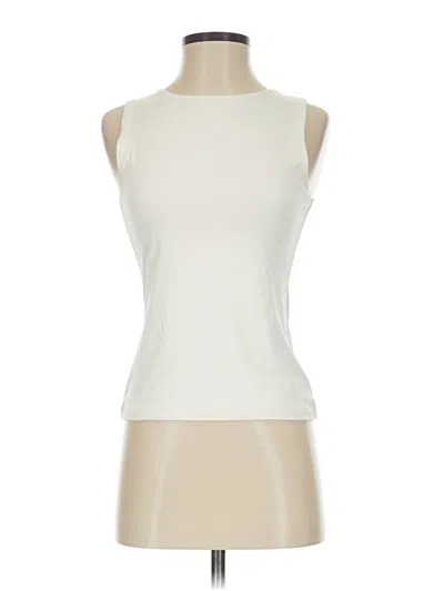 Pre-owned Tahari Sleeveless T-shirt In White