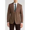 Tahari Slim Fit Grid Plaid Blazer In Brown