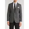 Tahari Slim Fit Houndstooth Blazer In Black