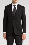 Tahari Slim Fit Knit Blazer In Black