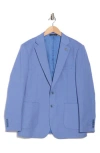 Tahari Slim Fit Sharkskin Blazer In Blue